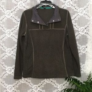 KÜHL Women’s Long Sleeve 1/4 Button Up Army Green Size M